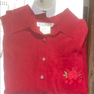 Studio C Vibrant Red Kids Button Down Shirt